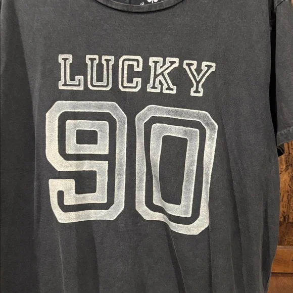 Lucky Brand Black Graphic '90' Tee - Picture 2 of 5